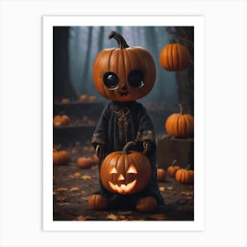 Creepy Halloween Art Print