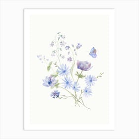 Watercolor Flowers 34 Art Print