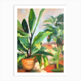 Philodendron Impressionist Painting Art Print