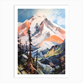 Mount Rainier Usa 3 Mountain Painting Art Print