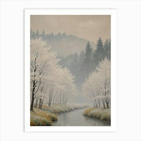 Misty Forest Art Print