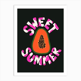 Sweet Summer Papaya Art Print