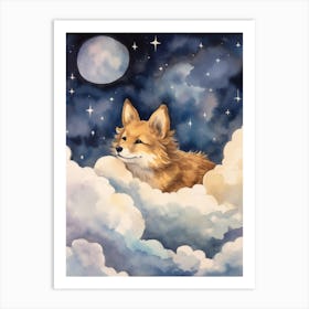 Coyote 1 Sleeping In The Clouds Art Print