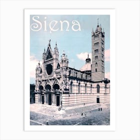 Siena Cathedral, Italy, Vintage Photo Poster Art Print
