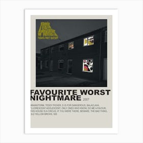 Bluloo Arctic Monkeys Favourite Nightmare The Car Music Album Cover Poster 1 Art Print