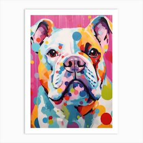 Bulldog Pop Art Inspired 2 Art Print