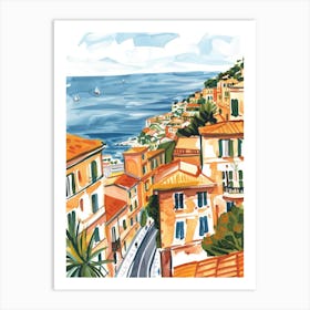 Travel Poster Happy Places Monaco 1 Art Print