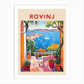 Rovinj Croatia 3 Fauvist Travel Poster Art Print