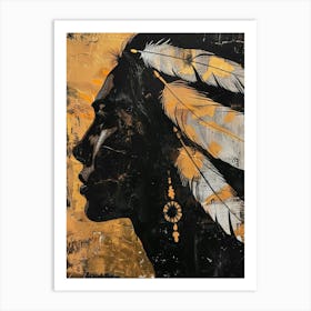 Woman with leathers Art Print