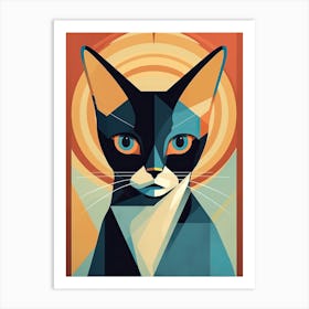 Cat With Blue Eyes Art Print