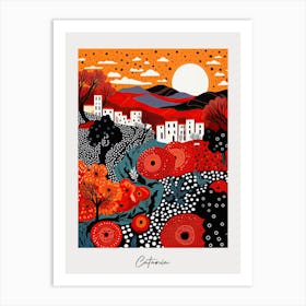 Poster Of Catania, Italy, Illustration In The Style Of Pop Art 2 Art Print