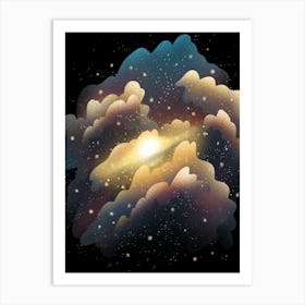 Galaxy And Stars Art Print