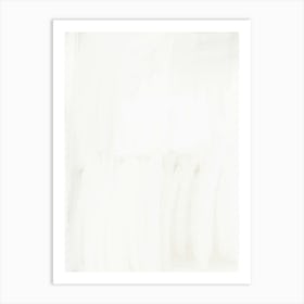 White Abstract Painting Art Print