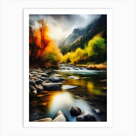 Autumn River 12 Art Print