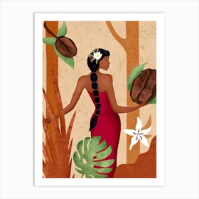 Hawaiian Girl Art Print