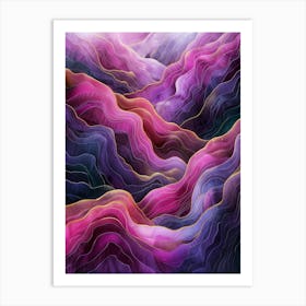 Mineral purple abstraction painting Art Print