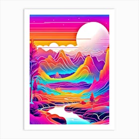 Psychedelic Landscape Art Print