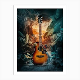 Tropical Guitar 1 Art Print