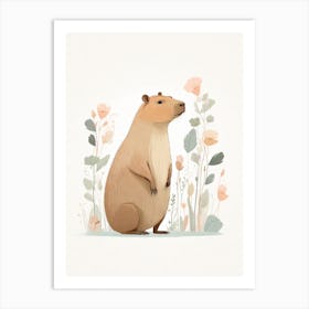 Cute Capybara Art Print