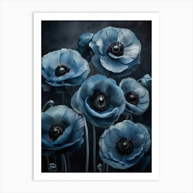 Blue Flowers 3 Art Print