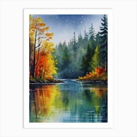 Autumn By The Lake 1 Art Print