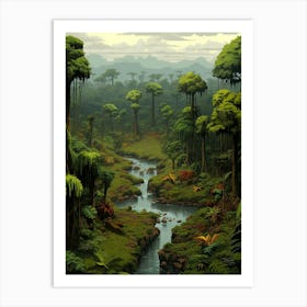 Congo Basin Pixel Art 2 Art Print