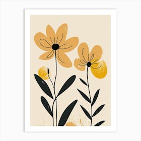 Duluth Flower Market Boho Minimalist Style Art Print