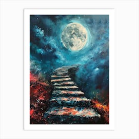 Steps Around The Moon Art Print