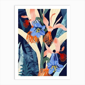 Colourful Flower Illustration Bluebell 2 Art Print