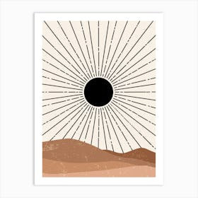 Sun Rays In The Desert Art Print