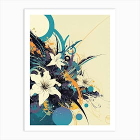 Abstract Flower Painting 2 Art Print