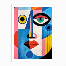 Abstract Face 4 Art Print