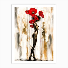 Posing With Flowers 8 - Power Posing Art Print