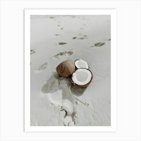 Coconuts On The Beach 1 Art Print