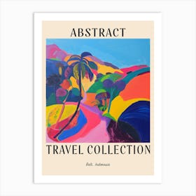 Abstract Travel Collection Poster Bali Indonesia 3 Art Print