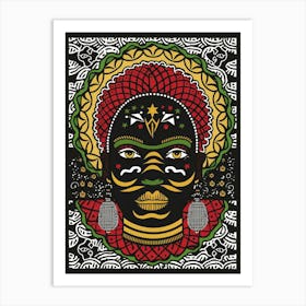 Afrocentric Patterns Folk Art Art Print