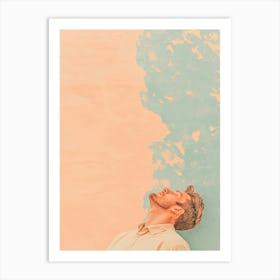 Man Sleeping In The Water Art Print