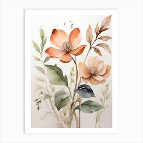 Watercolor Flowers 3 Art Print