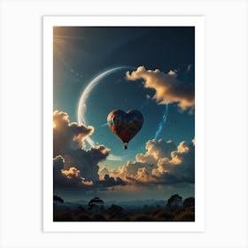 Hot Air Balloon In The Sky Art Print