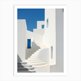 White Buildings In Santorini Art Print