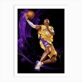 Kobe Bryant basketball Art Print