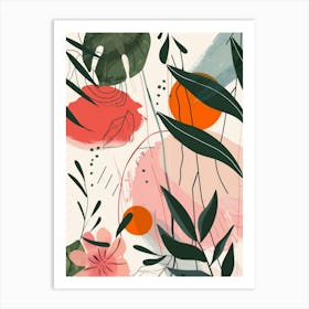 Abstract Floral Pattern 24 Art Print