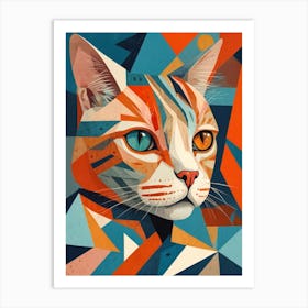 Abstract Cat Art Print