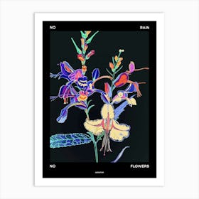 No Rain No Flowers Poster Aconitum 2 Art Print