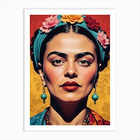 Frida Kahlo Portrait (27) Art Print