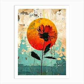 Sunset Flower Art Print