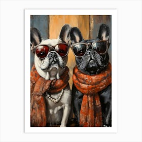 Whimsical Frenchies At The Bar 5 Art Print