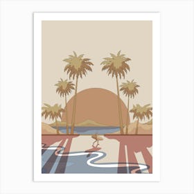 A Beach Stroll Art Print