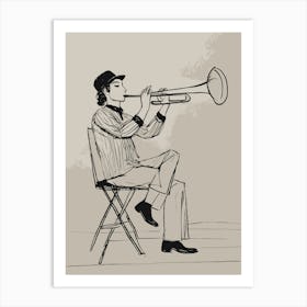 Trumpet Man Art Print