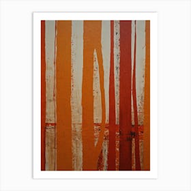 Abstract Orange Painting Art Print